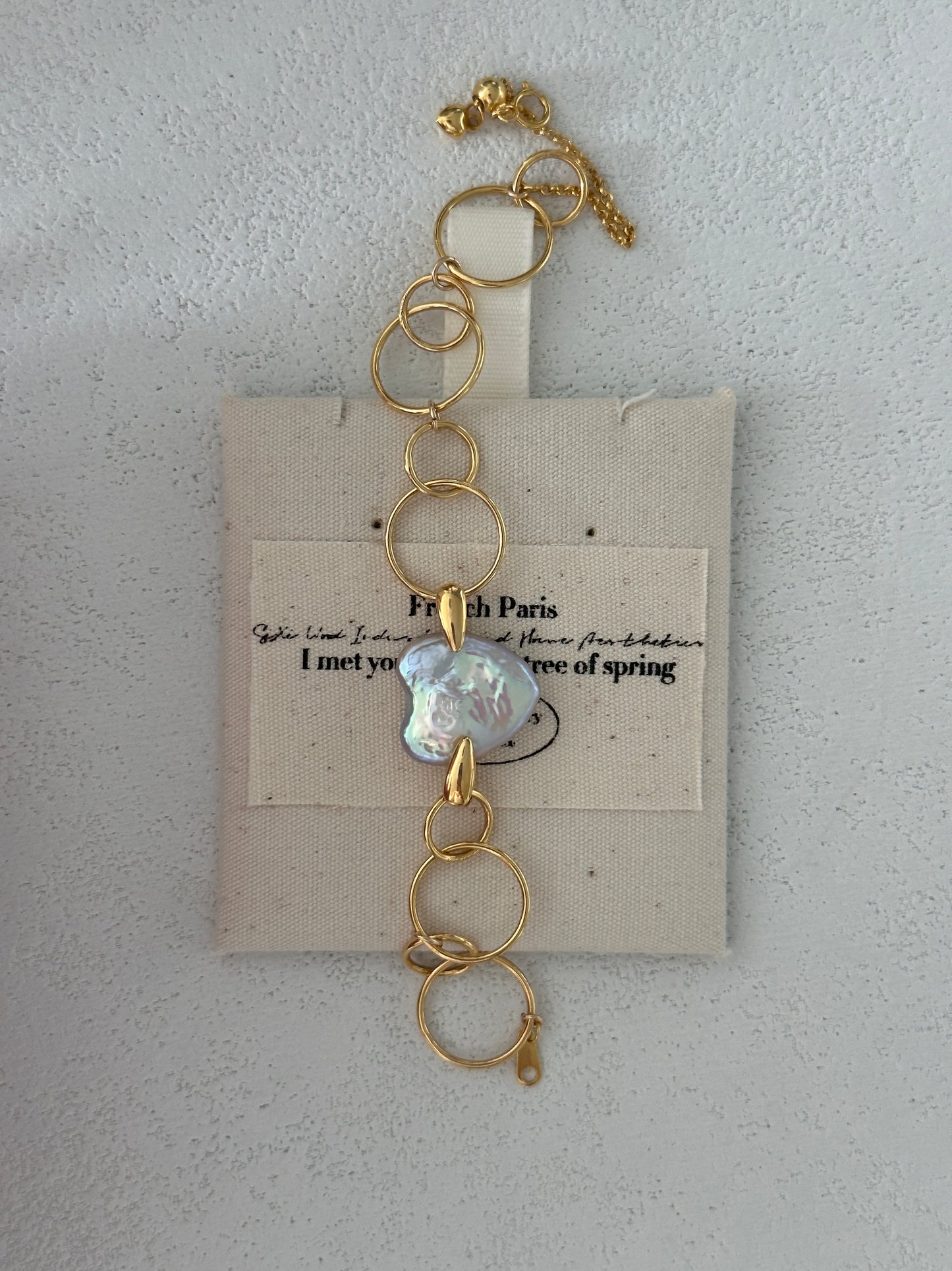 Pulsera Corazón bañado en Oro