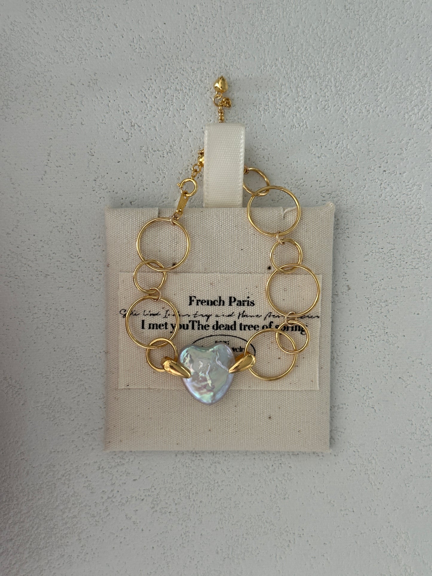 Pulsera Corazón bañado en Oro